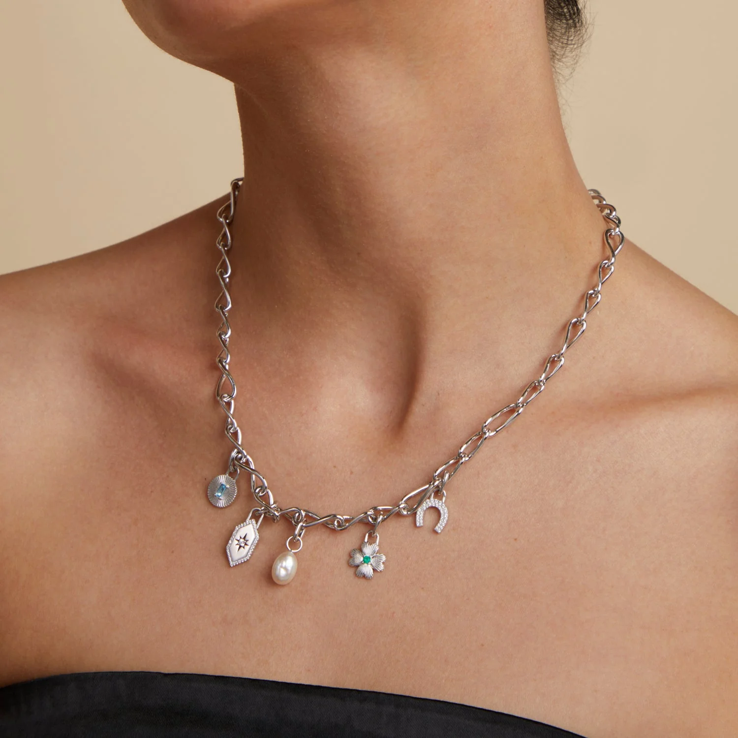 Clover Clip Charm in Silver - Image 5
