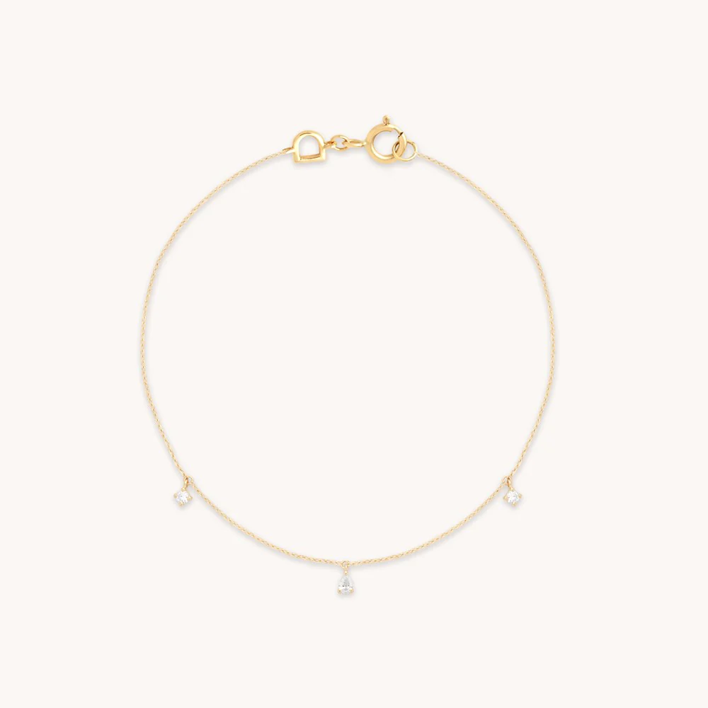 Diamond Charm Bracelet in Solid Gold - Image 7