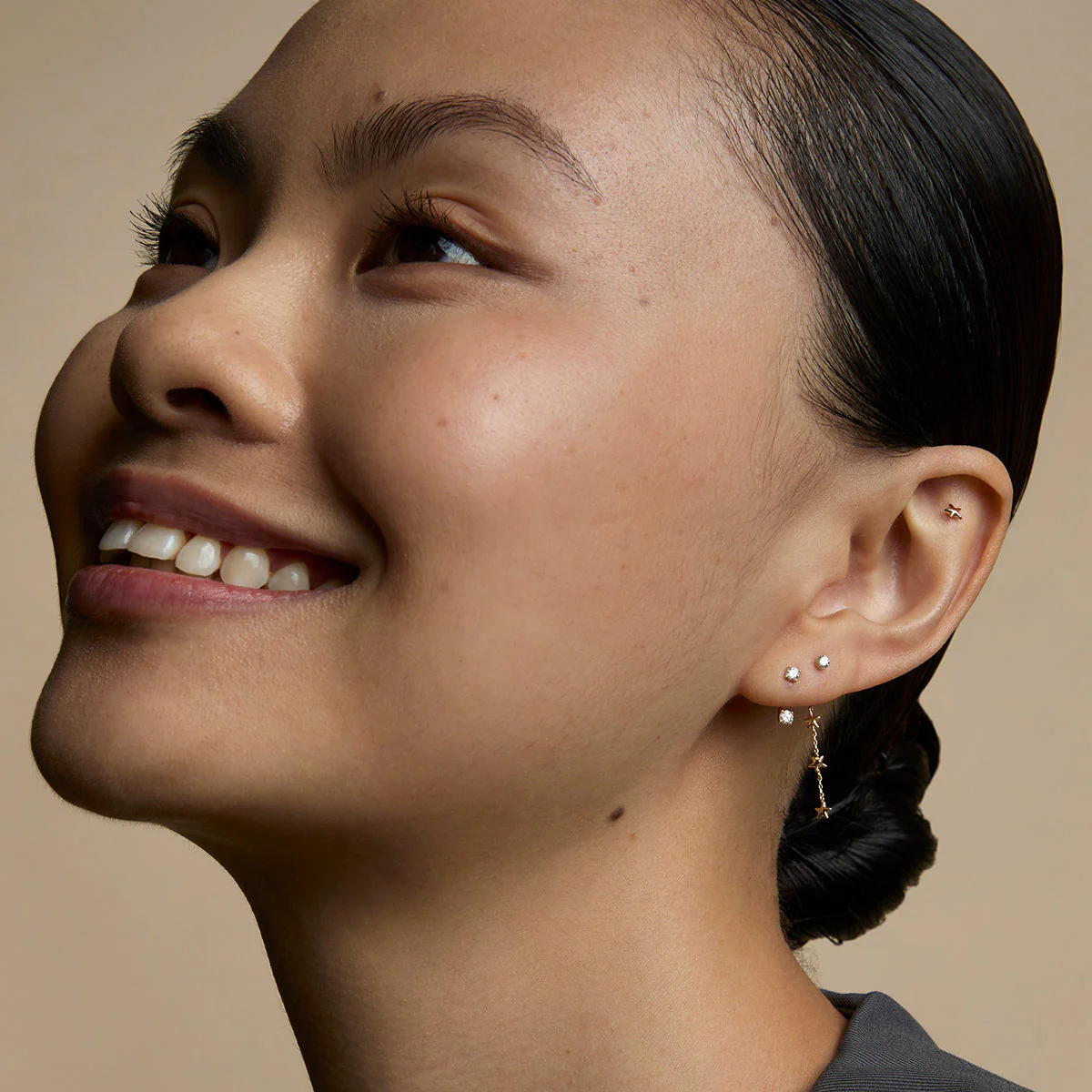 Diamond Ear Jacket in Solid Gold - Image 4