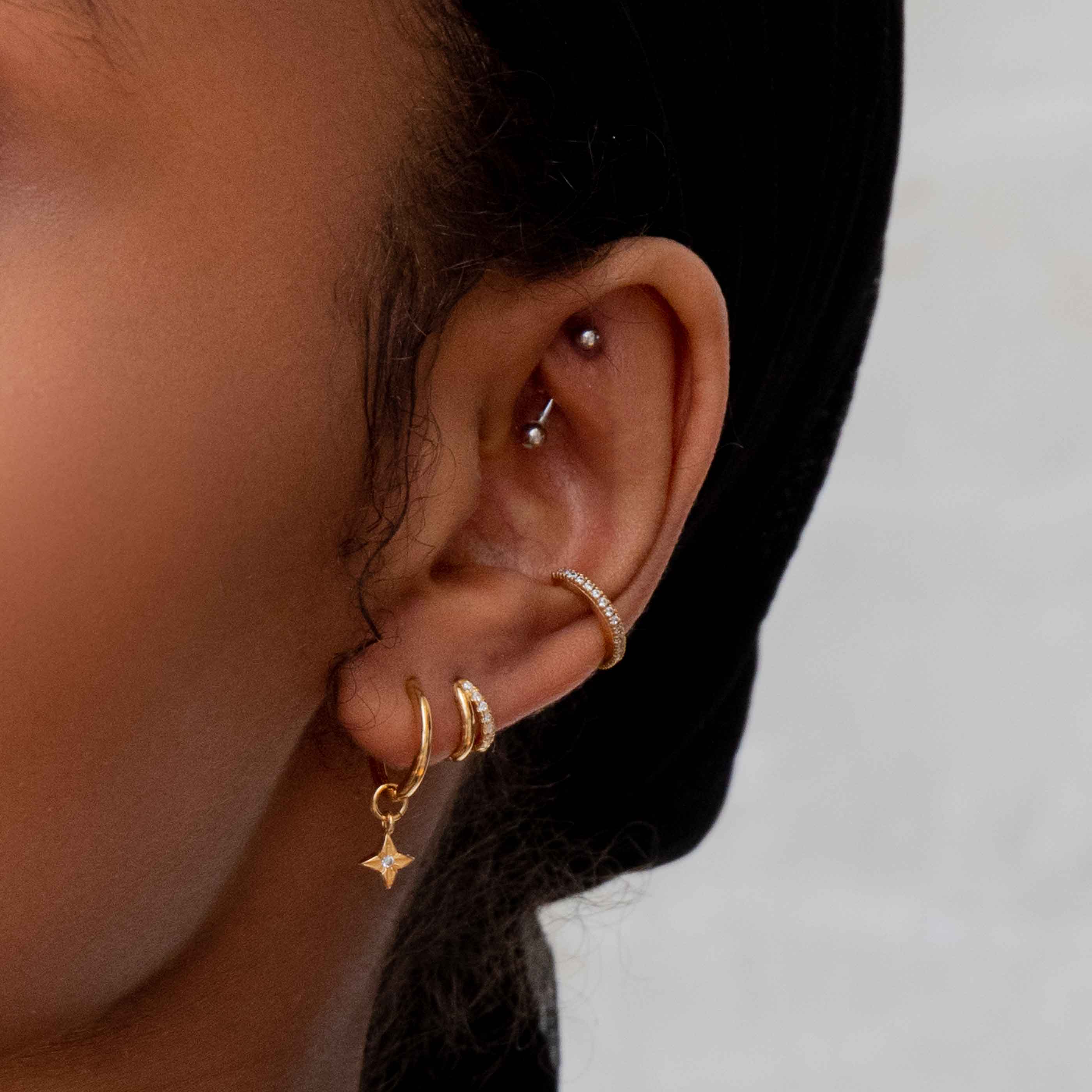 Illusion Crystal Hoop 6.5mm in Gold - Image 5