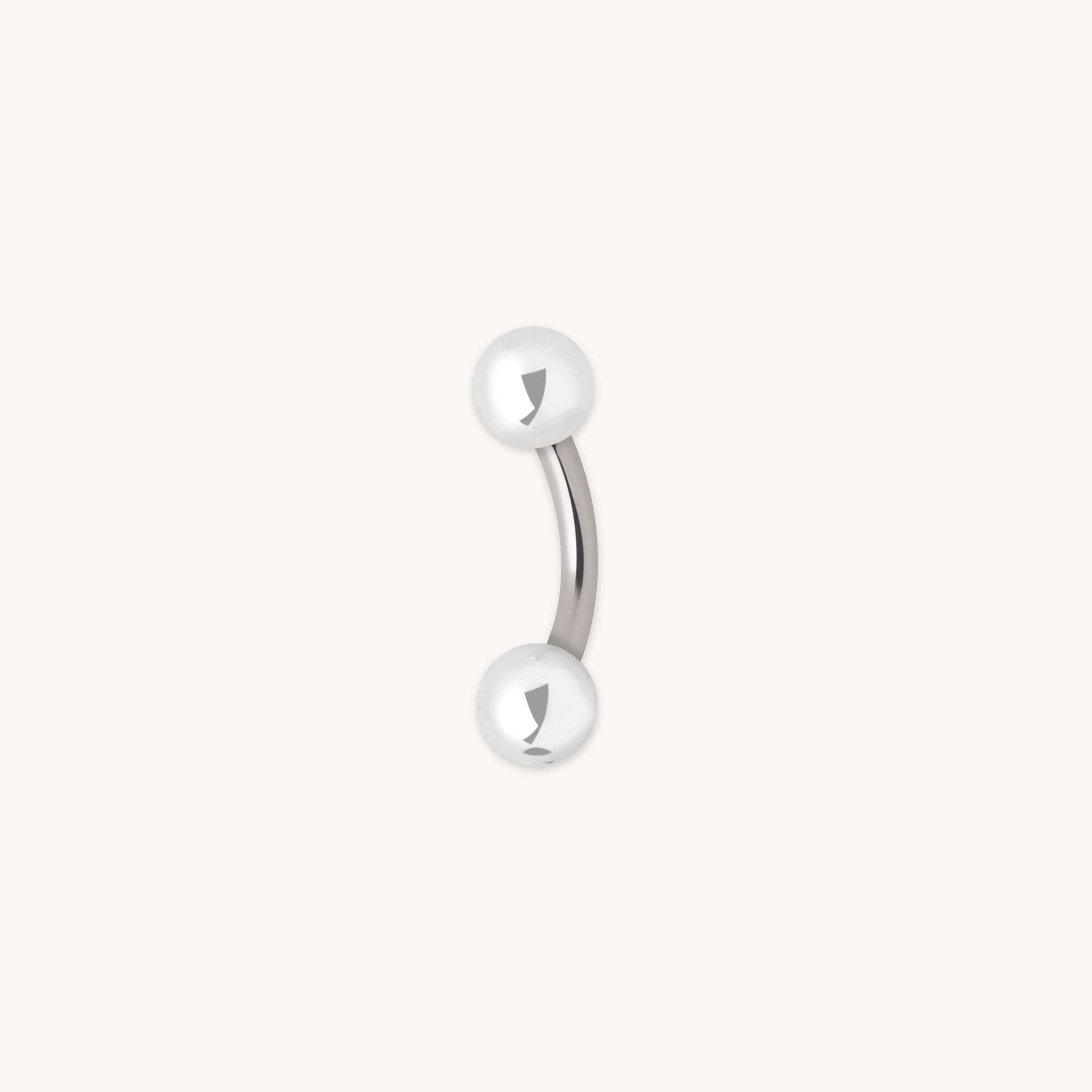 Essential Ball Titanium Belly Bar in Silver