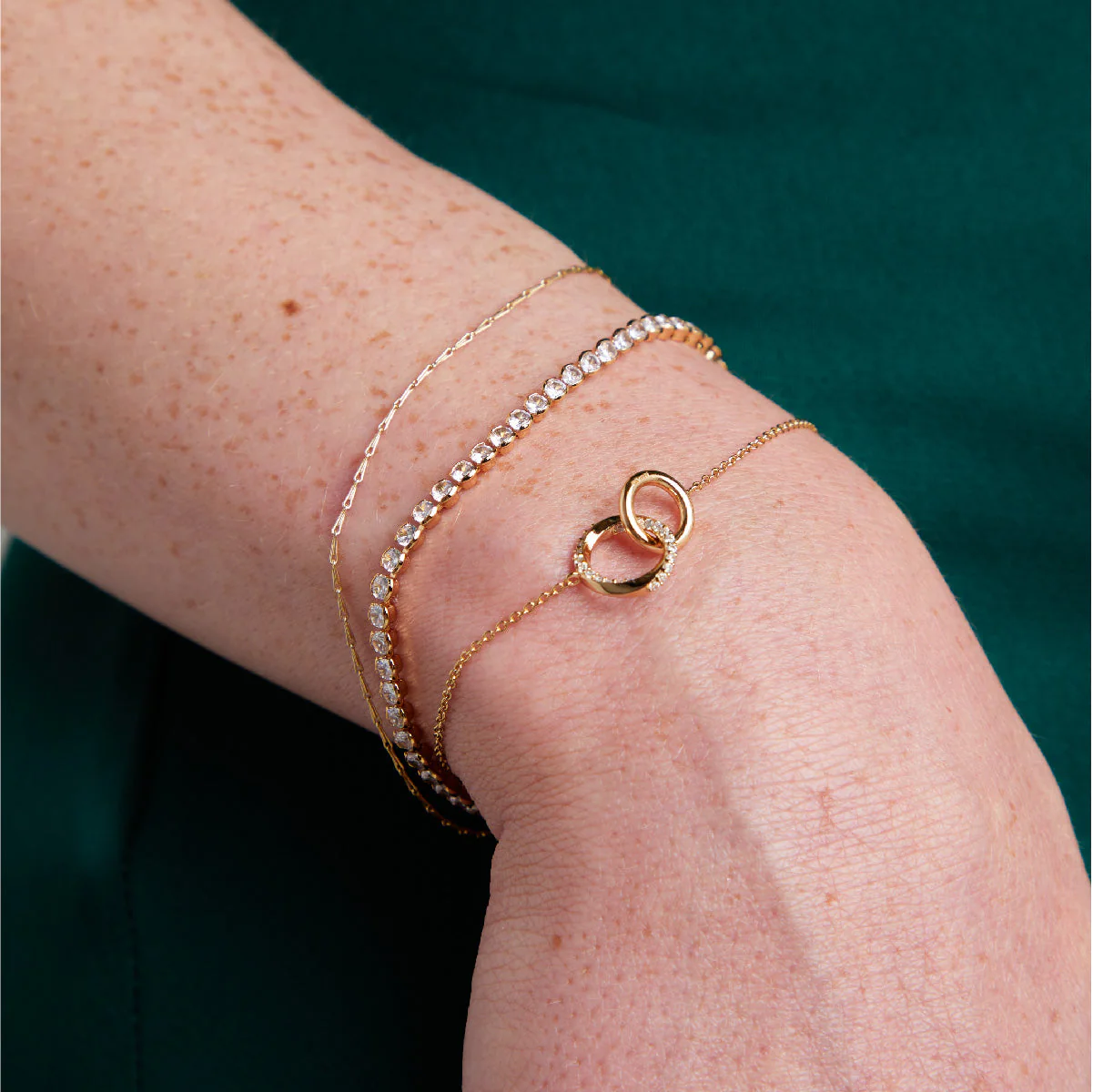 Gleam Bold Tennis Chain Bracelet in Gold - Image 5