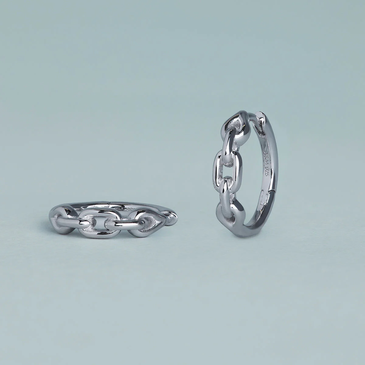 Hardware Link Hoops in Silver - Image 6