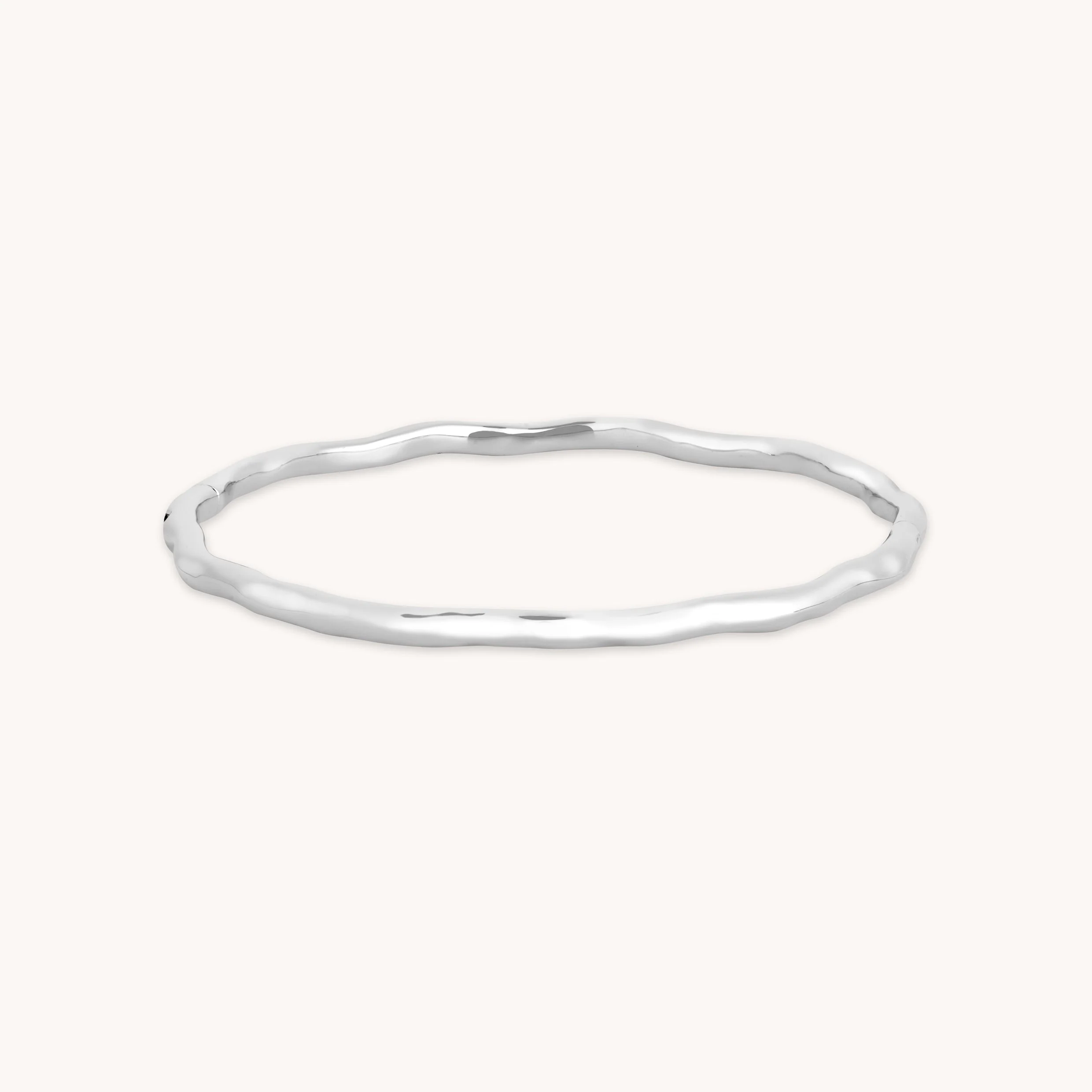 Molten Bangle in Silver