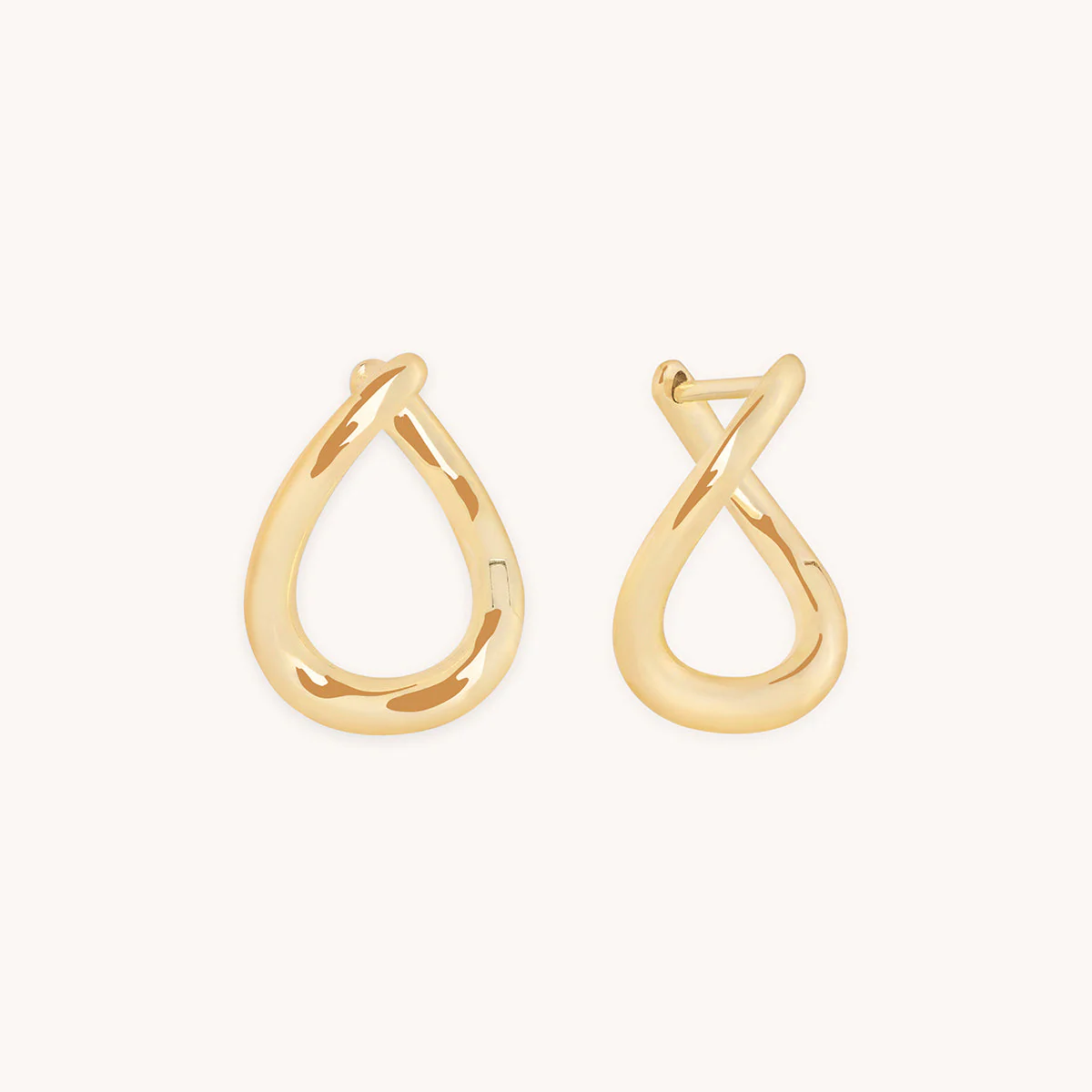 Molten Hoops in Solid Gold
