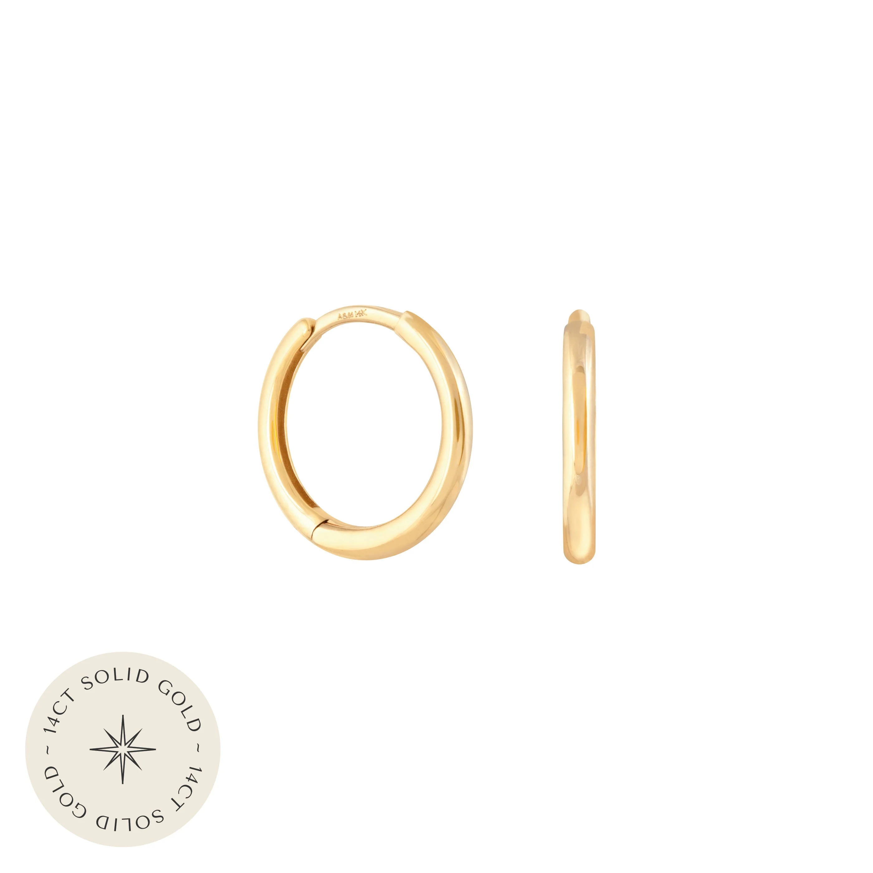 Simple Hoops in Solid Gold - Image 7