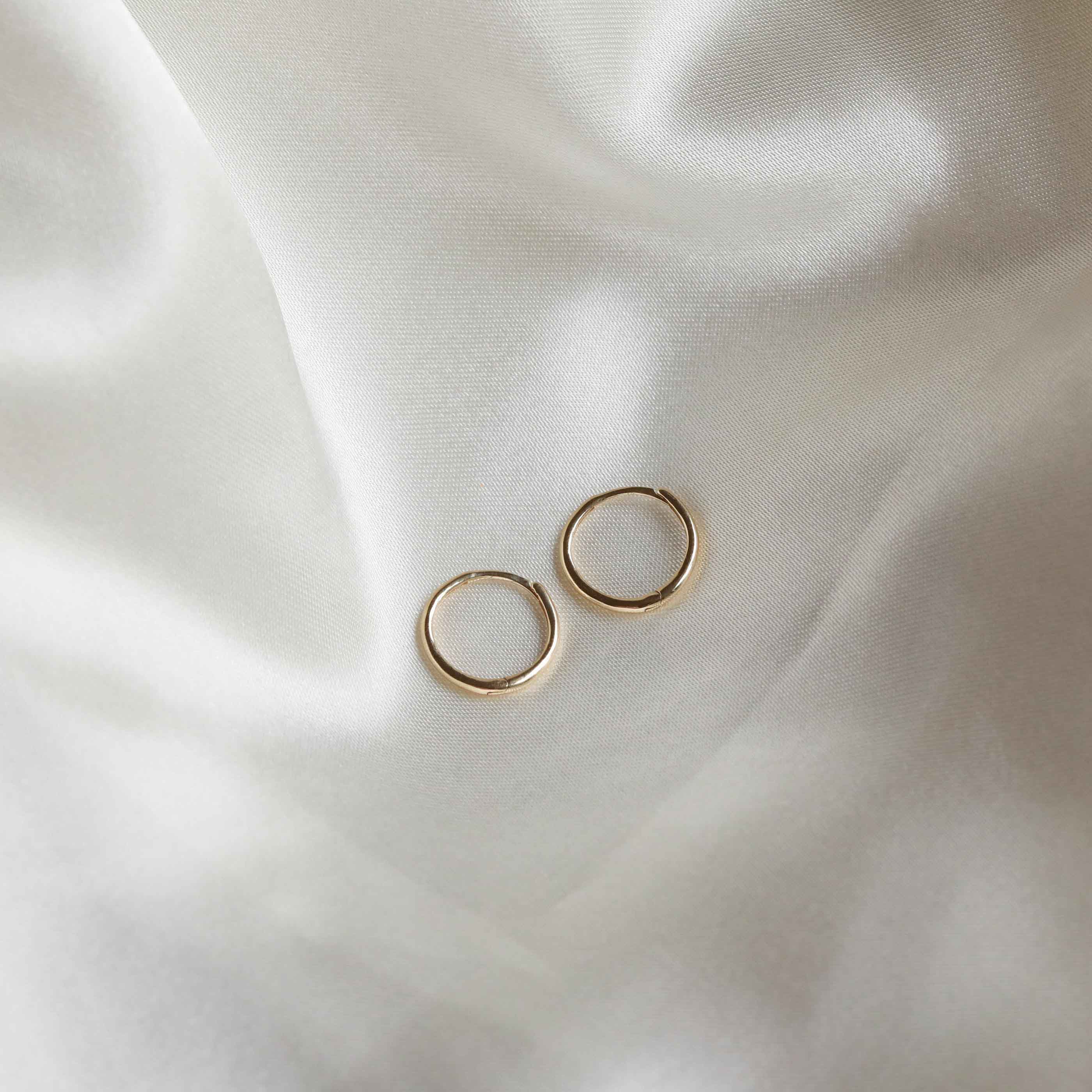 Simple Hoops in Solid Gold - Image 8