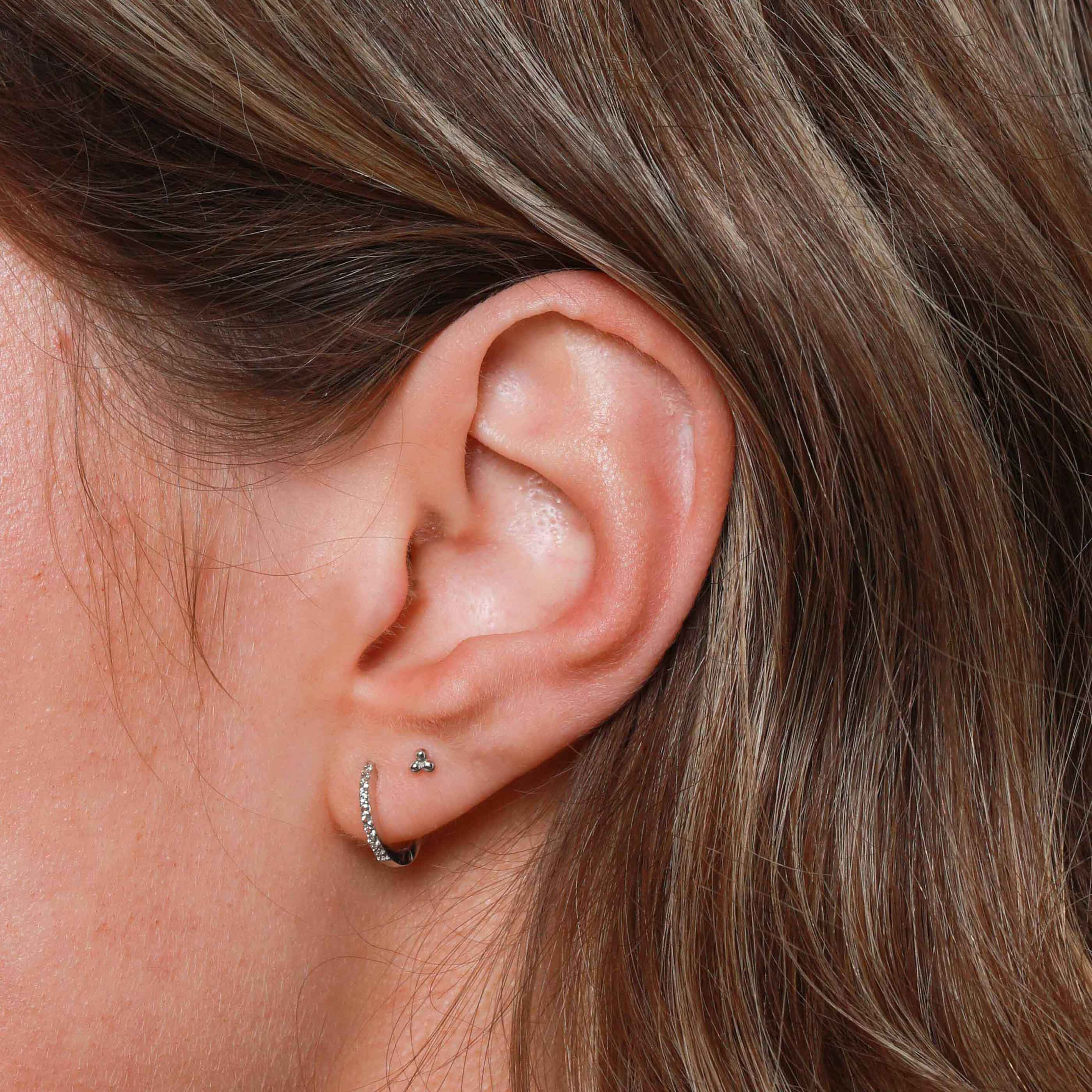 Topaz Hoops in Solid White Gold - Image 6